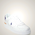 Ralph Lauren Masters Court Logo Leather Sneakers for Men - White