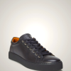 Ralph Lauren Men&#039;s Severn Calfskin Sneakers Black | FZYQ52981