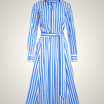 Ralph Lauren Belted Striped Cotton Shirtdress for Women | FBMP17962