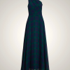 Ralph Lauren Black Watch Plaid Georgette Gown for Women | PIRY05268