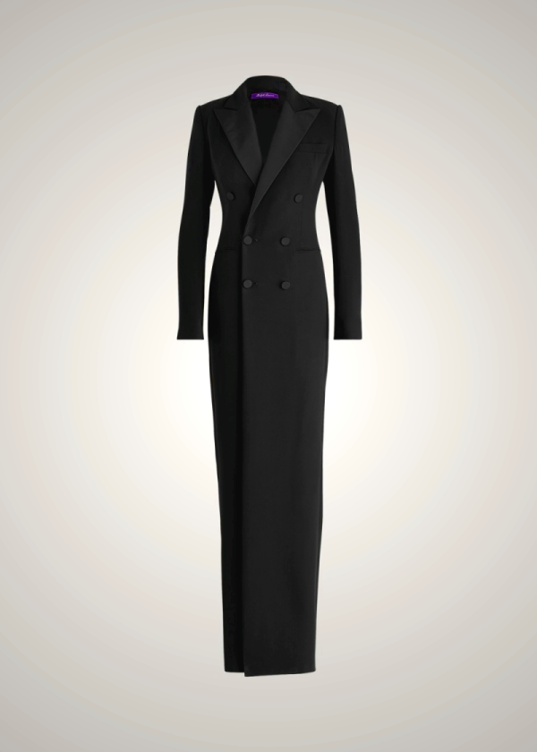 Ralph Lauren Kristian Silk Cady Dress for Women in Black | CYZV52794