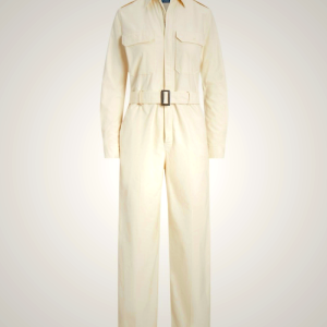 Ralph Lauren Stretch Cotton Twill Jumpsuit for Women in Blue | XAEO40758